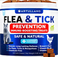 Flea Treatment For Cats Natural Flea And Tick Prevention Supplement For Cats Kittens Chewable Daily Oral Pills With Vitamins 135 Soft Chews Skin & Coat Dental Treats Digestion